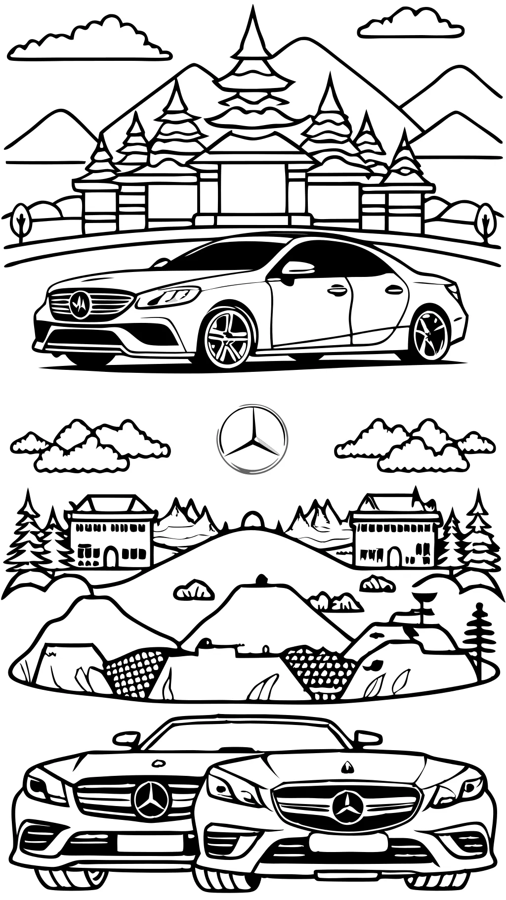 mercedes benz coloring pages